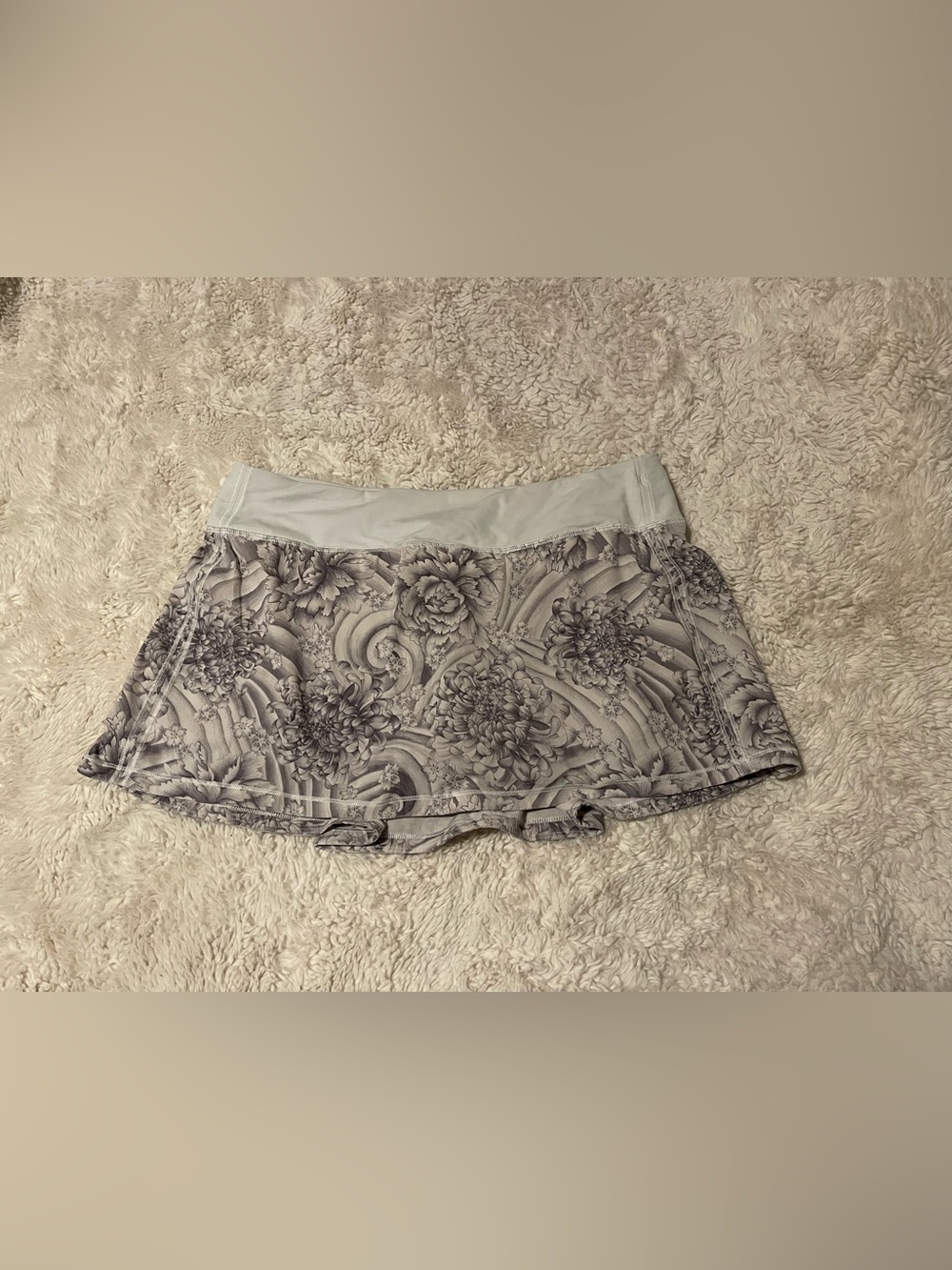 Lululemon Pace Rival Skirt (Regular) *No Panels Mini Twine White Multi White 10